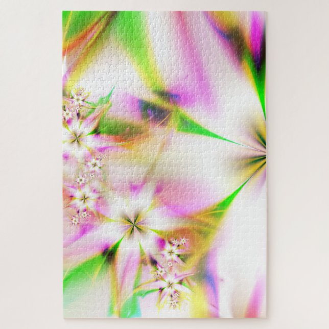 Quebra-cabeça fractal floral (Vertical)