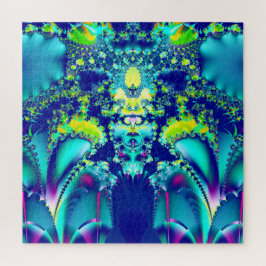 Quebra-cabeça Fractal Simétrico de Abstrato vibrante
