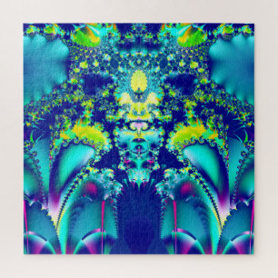 Quebra-cabeça Fractal Simétrico de Abstrato vibrante