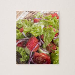 Quebra-cabeça Fragmento da salada do vegetariano dos legumes