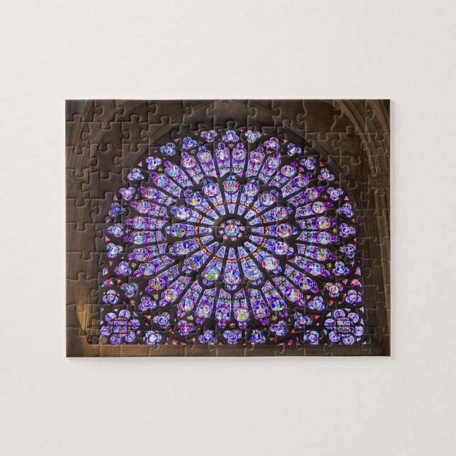 Quebra-cabeça França, Paris. Detalhe interior de vitral (Horizontal)
