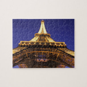 Quebra-cabeça FRANÇA, Paris Torre Eiffel, vista noturna