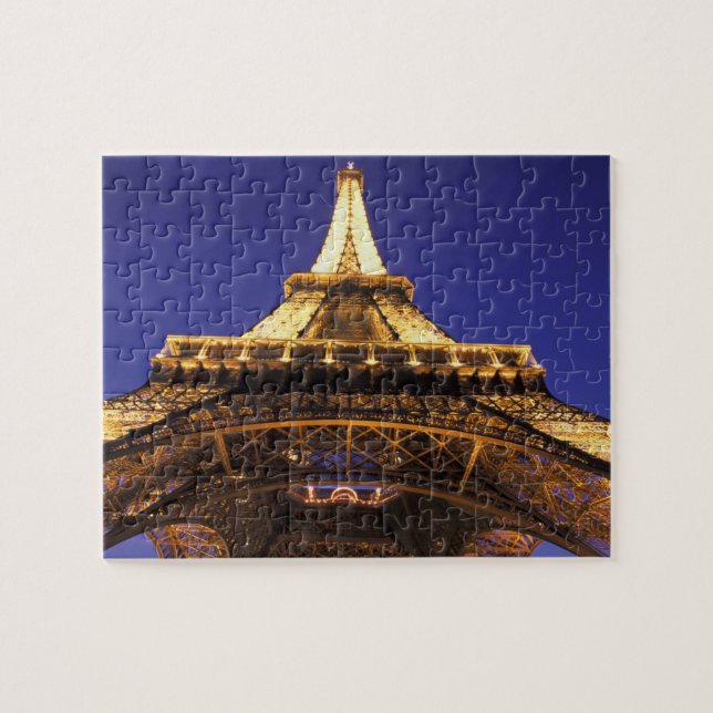 Quebra-cabeça FRANÇA, Paris Torre Eiffel, vista noturna (Horizontal)