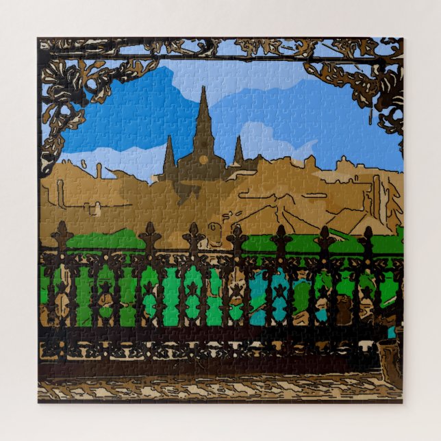 Quebra-cabeça Francês Trimestre Balcony (Vertical)