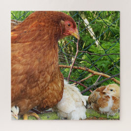 Quebra-cabeça frango, animal, pintinho, ave, fazenda, fofo, queb