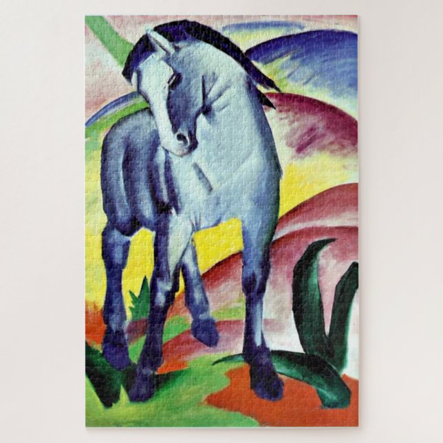 Quebra-cabeça Franz Marc - Cavalo Azul I (Vertical)