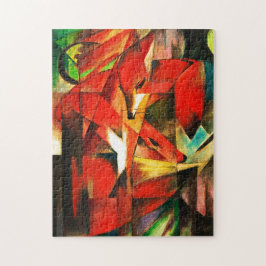 Quebra-cabeça Franz Marc The Foxes Red Fox Modern Art Painting