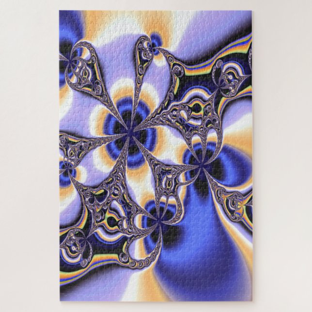 quebra-cabeça fratural de flor (Vertical)