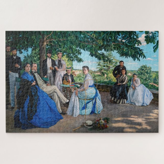 Quebra-cabeça Frederic Bazille - A Reunião Familiar (Horizontal)