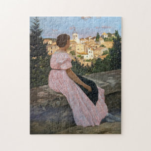 Quebra-cabeça Frederic Bazille - O Vestido Rosa