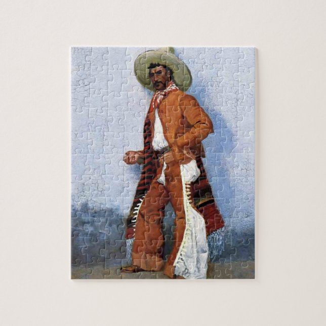 Quebra-cabeça Frederic Remington Western Art "A Vaquero" (Vertical)