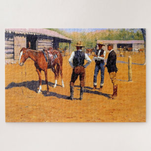 Quebra-cabeça Frederic Remington Western Art “Buying Ponies”