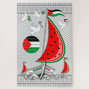 Quebra-cabeça Freedom Global Sumud Flotilla Boats para Gaza