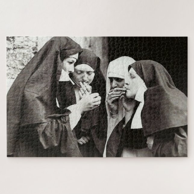 Quebra-cabeça Freiás Fumando Fotografia Vintage    (Horizontal)