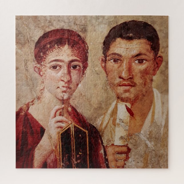 Quebra-cabeça Fresco do Padeiro Terrentius Neo e sua Esposa (Vertical)