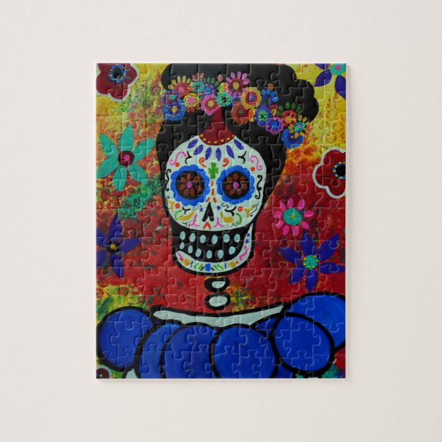 Quebra-cabeça Frida Diâmetro de Los Muertos Confusão (Vertical)