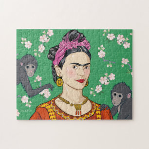 Quebra-cabeça Frida Kahlo Monkey Graphic
