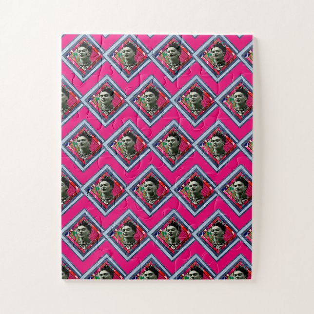Quebra-cabeça Frida Kahlo Retro Denim Diamond (Vertical)