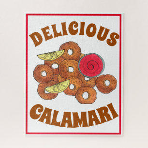 Quebra-cabeça Fried Calamari Rings Comida italiana Foodie