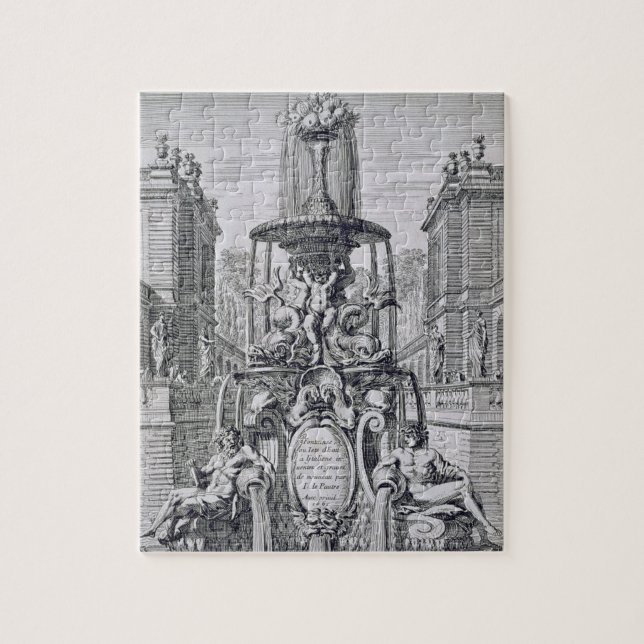 Quebra-cabeça Frontispício 'da fonte e Waterjets no AIE (Vertical)