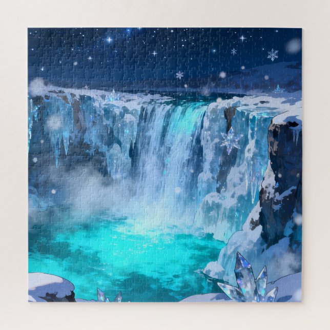 Quebra-cabeça Frozen Crystal Falls Jigsaw Puzzle (Vertical)