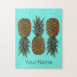 Quebra-cabeça Fruta de abacaxi Retro Vegan e Vegetariana