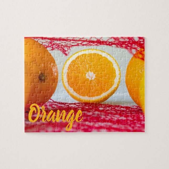 Quebra-cabeça Fruta de laranja para o vegão e o vegeatriano (Horizontal)