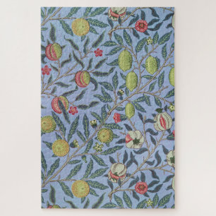 Quebra-cabeça Fruta William Morris Pomegranate Ornamento Azul