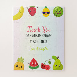 Quebra-cabeça Frutas Bonitas Obrigado Primeiro Presente Festa de