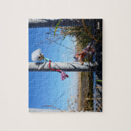 Quebra-cabeça Fubby fantasie, op de vlucht voor een dier.