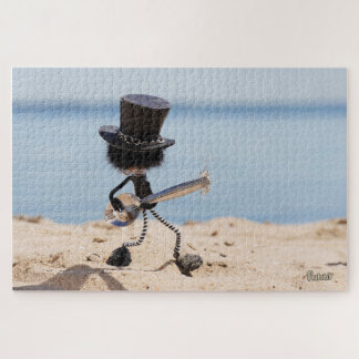 Quebra-cabeça Fubby gitarist met look alike Slash hoed.