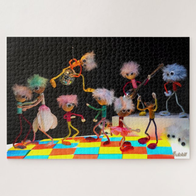 Quebra-cabeça Fubby's in de disco, genieten van het uitgaan. (Horizontal)