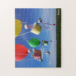 Quebra-cabeça Fubby's in luchtballonnen die op avontuur gaan.
