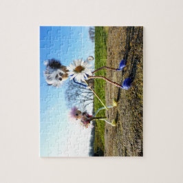 Quebra-cabeça Fubby's in natuur met madeliefjes.