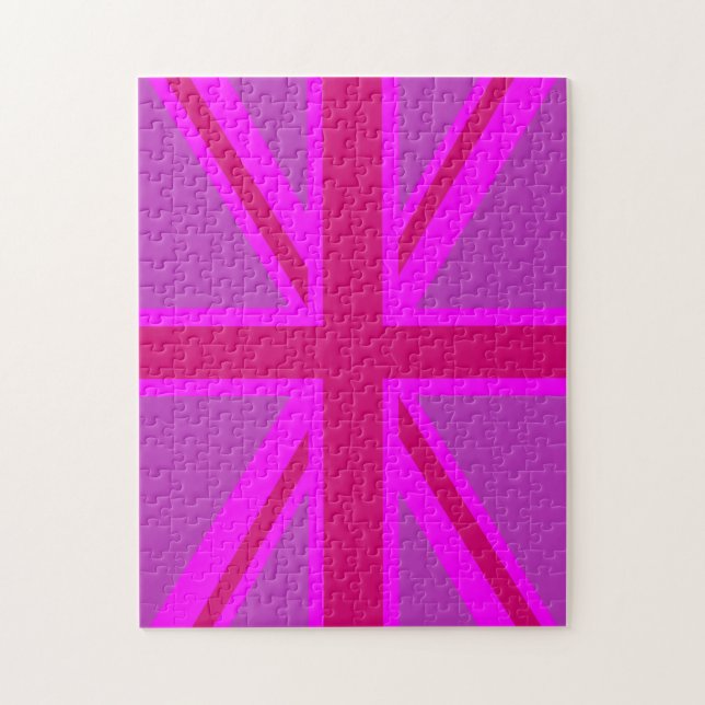 Quebra-cabeça Fuchsia Union Jack (Vertical)