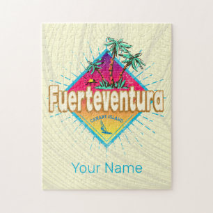 Quebra-cabeça Fuerteventura Surfer Islands Canary Vintage