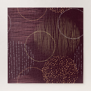 Quebra-cabeça Fundo brilhante, padrão sem soldadura circular.