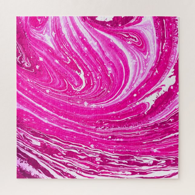 Quebra-cabeça Fundo de pintura rosa mista. (Vertical)