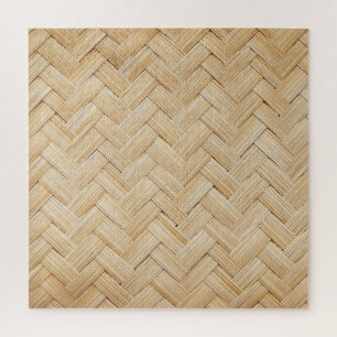 Quebra-cabeça Fundo de textura de Abstrato de bambu tecido.