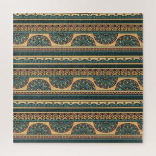 Quebra-cabeça Fundo de Vintagem Geométrica Tribal