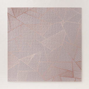 Quebra-cabeça fundo decorativo rosa de ouro, elegante.