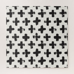 Quebra-cabeça Fundo do Abstrato de Vintage com Traços de Pincel