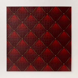 Quebra-cabeça Fundo do Thread Dourado Vermelho Incluso