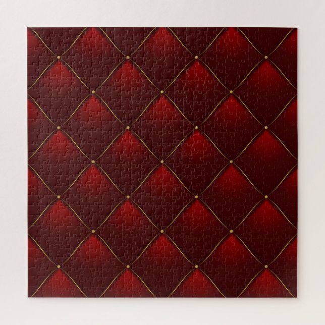 Quebra-cabeça Fundo do Thread Dourado Vermelho Incluso (Vertical)