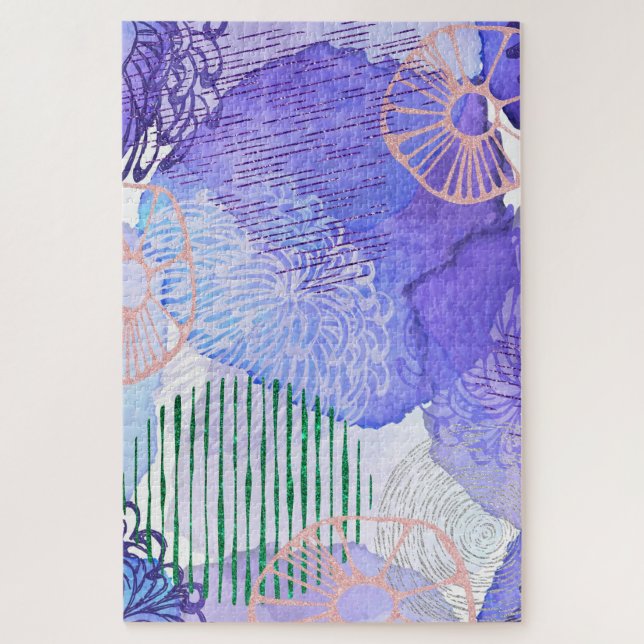 Quebra-cabeça Fundo E Largura Da Aquarela (Vertical)