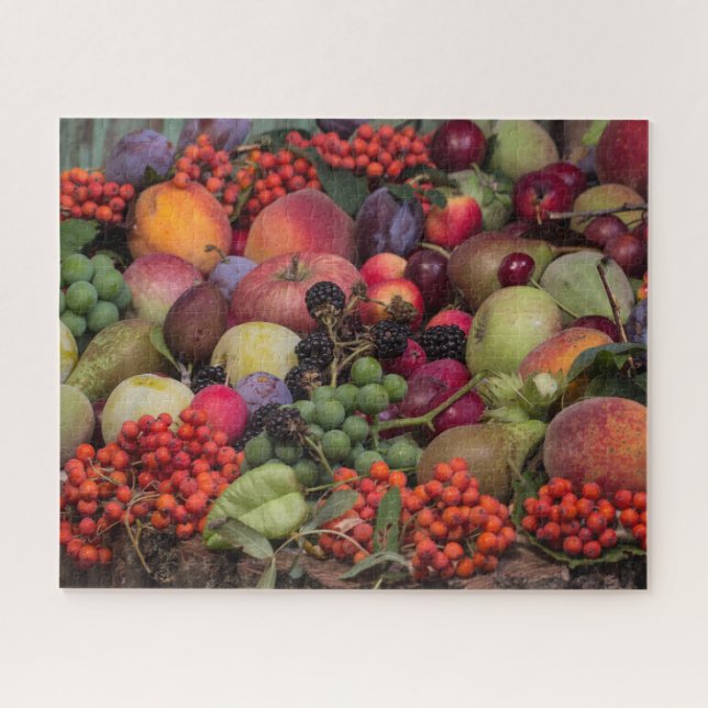 Quebra-cabeça Fundo Gráfico de Frutas (Horizontal)