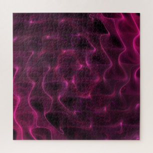 Quebra-cabeça Fundo preto de ondas Abstrato coloridas