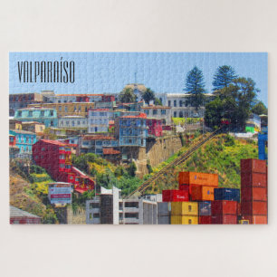 Quebra-cabeça funicular do valparaíso