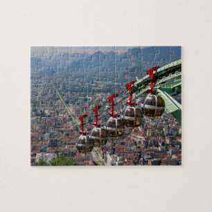 Quebra-cabeça Funicular Over Grenoble, França