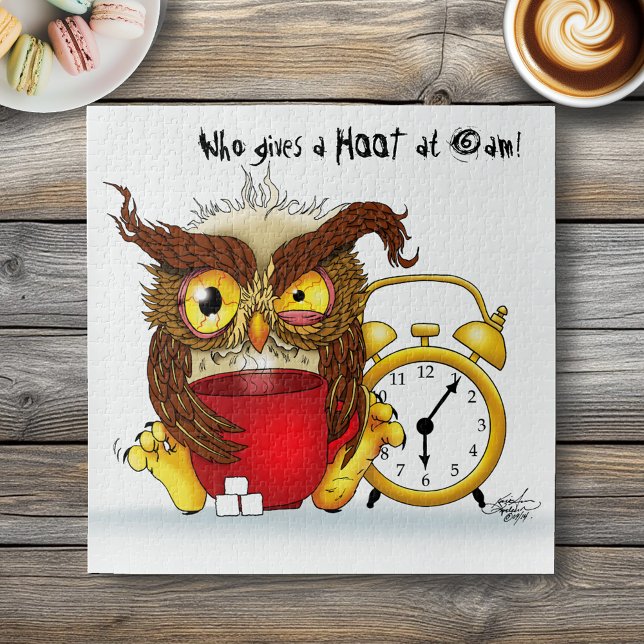 Quebra-cabeça Funny Morning Cranky Owl (Criador carregado)